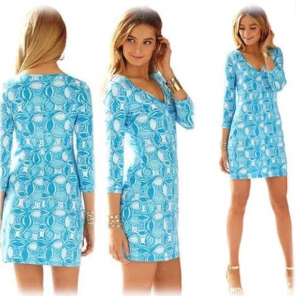 Lilly Pulitzer - Ariel Blue What a Racquet Julie- Size XL - NWOT - Picture 1 of 7